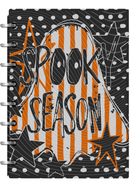 Notebook - Spooky Season Striped Ghost