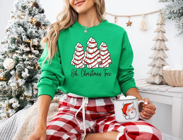 DTF Full Color TShirt Transfer - Oh Christmas Tree..Cakes (White or Black Font)