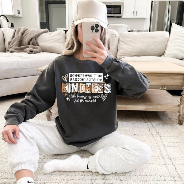 DTF Full Color Transfer - Random Acts Of Kindness - Black or White Font!