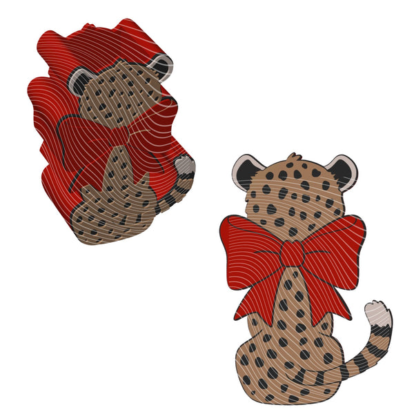 Pen Holder - Cheetah Bow - Pink or Red