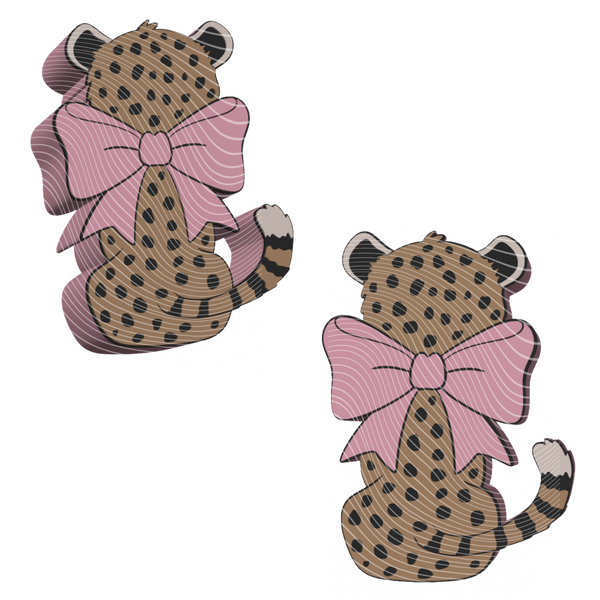 Pen Holder - Cheetah Bow - Pink or Red