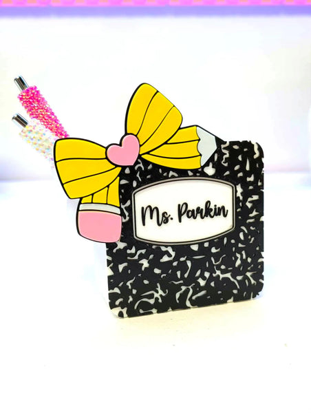 Pen Holder - Composition Notebook *CUSTOMIZABLE*