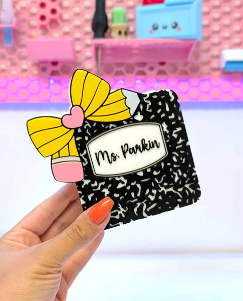 Pen Holder - Composition Notebook *CUSTOMIZABLE*