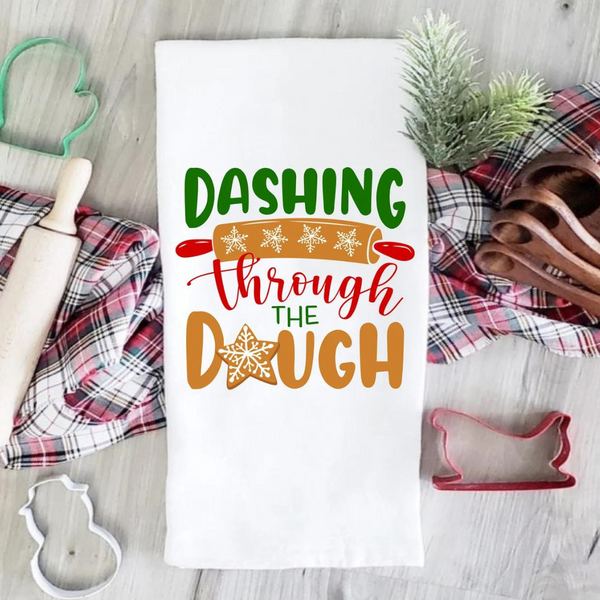 Dashing Through The Dough - 1 Sublimation Wrap Only! Small Rectangle Sublimation Transfer