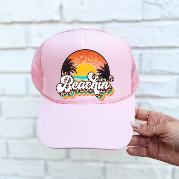 Beachin - POCKET/HAT SIZE DTF Full Color Transfer