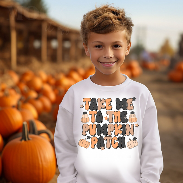 DTF Full Color Transfer - Take Me To The Pumpkin Patch (Dark Neutral)