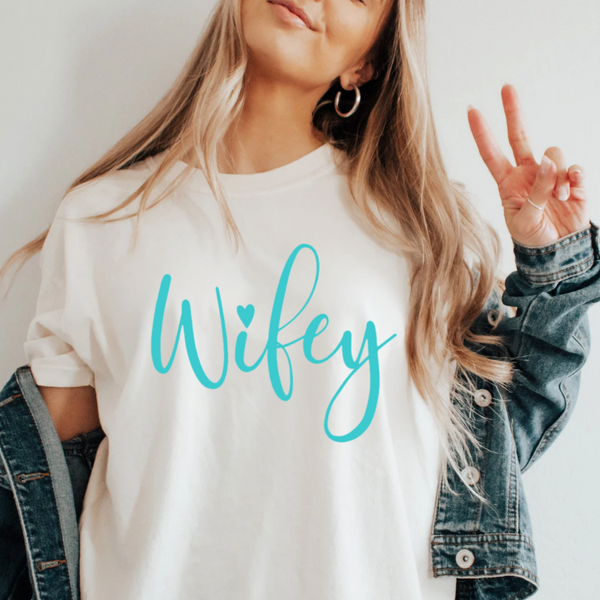 DTF Full Color Transfer - Wifey Script (You Pick The Color!)