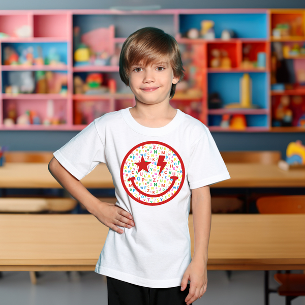 DTF Full Color Transfer - ABC Smiley (3 Colors To Choose From)