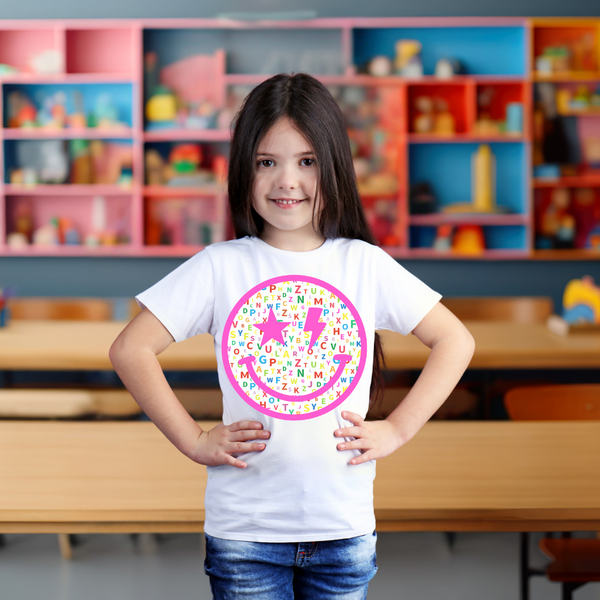 DTF Full Color Transfer - ABC Smiley (3 Colors To Choose From)