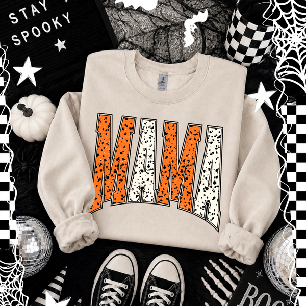 DTF Full Color TShirt Transfer - Polka Dot MAMA (Green/Purple or Orange/White)