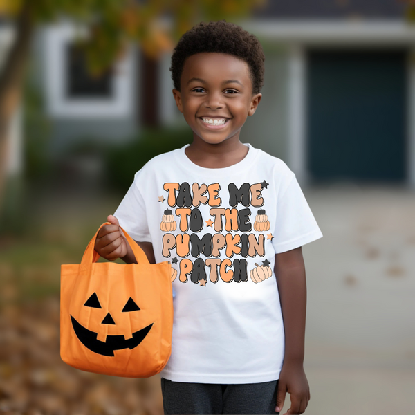 DTF Full Color Transfer - Take Me To The Pumpkin Patch (Dark Neutral)