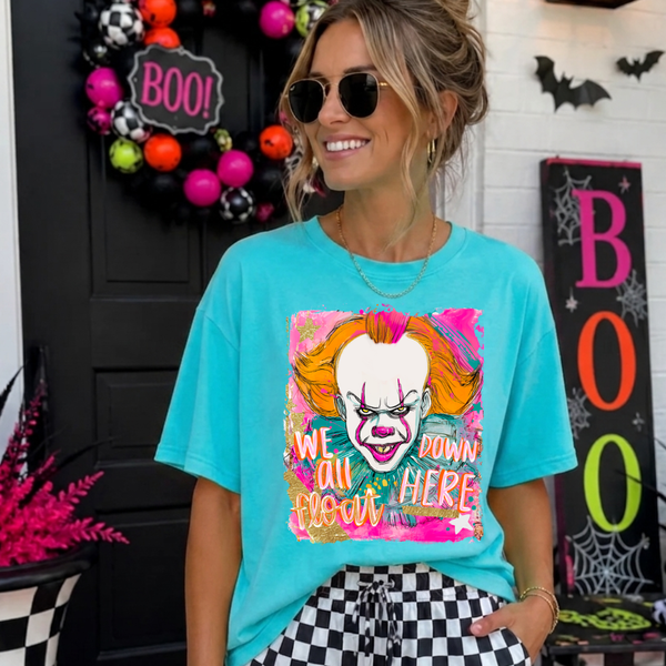 DTF Full Color Tshirt Transfer - Clown - Clean or Distressed