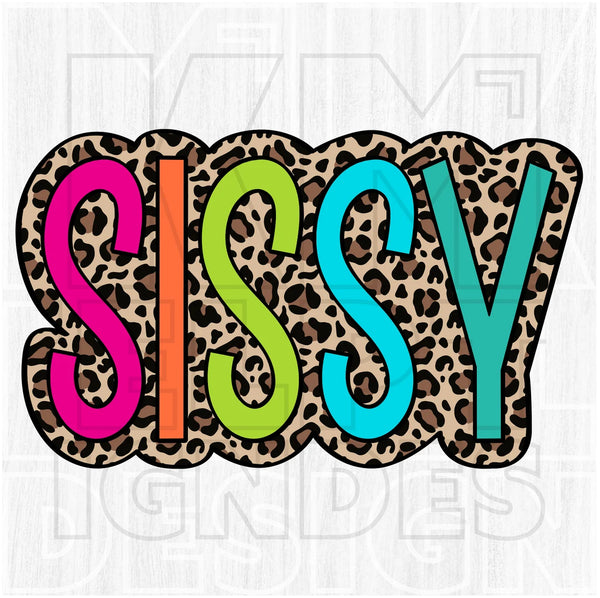 DTF Full Color TShirt Transfer - Leopard Neon Names - YOU CHOOSE!