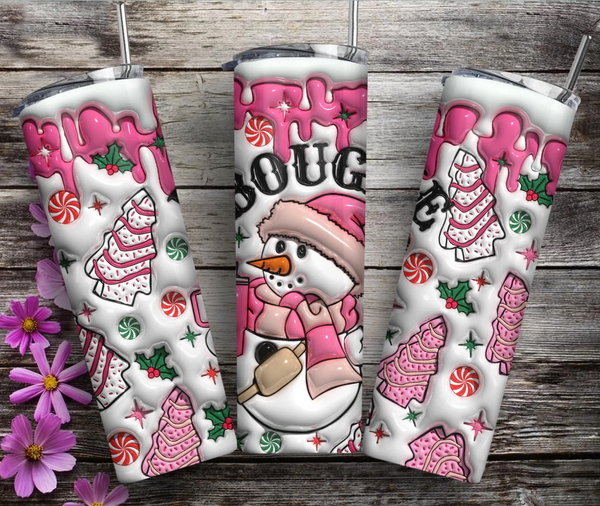 Skinny Tumbler Sublimation Wrap - Bougie Snowman