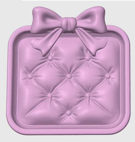 Trinket Tray - Quilted With Bow - You Pick The Color!