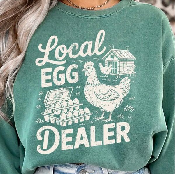 DTF Full Color Transfer - Local Egg Dealer (You Pick The Color!)