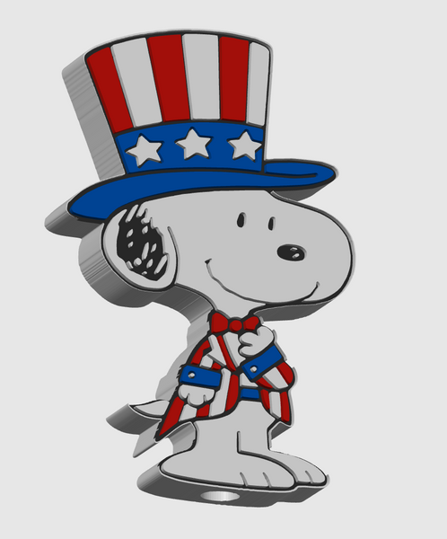 Straw Topper - Patriotic Snoop *SBSC EXLUSIVE DESIGN*