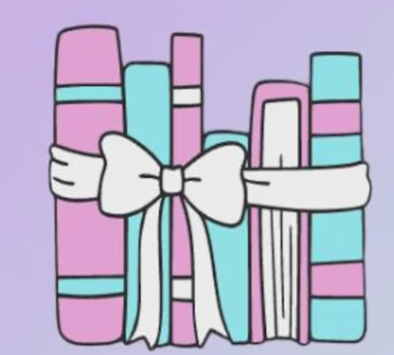 Straw Topper - Books With Bow