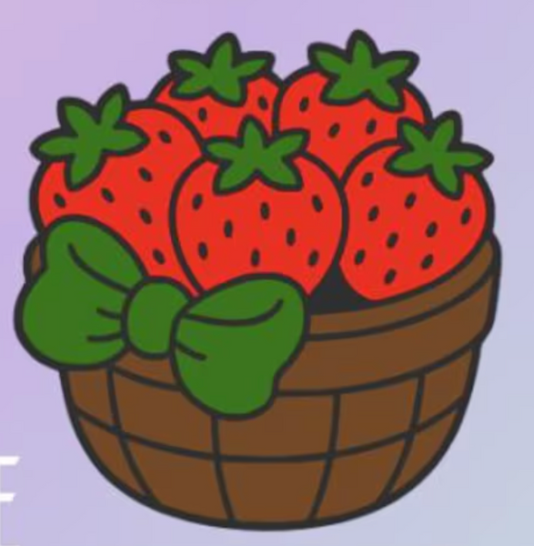 Straw Topper - Basket of Strawberries