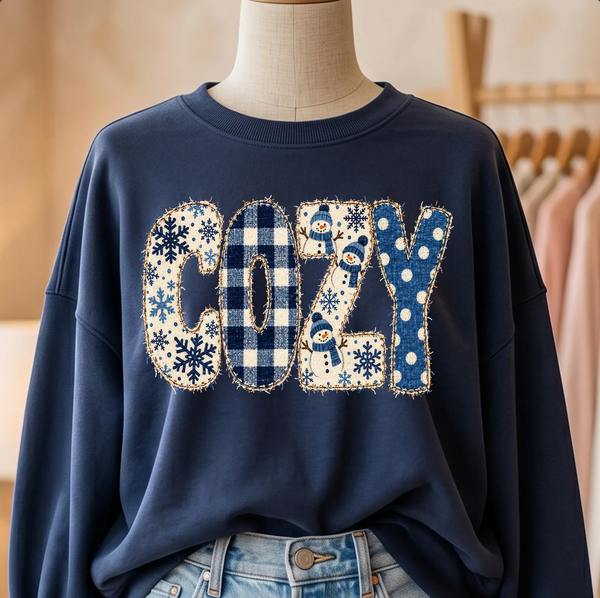 DTF Full Color Tshirt Transfer - Cozy (Fall or Winter Design - You Pick!)