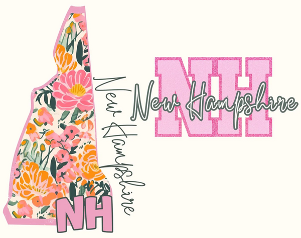 DTF Full Color TShirt Transfer - Floral State