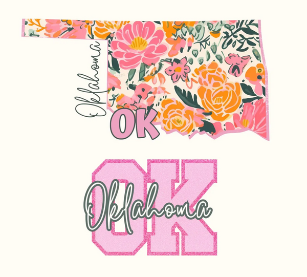 DTF Full Color TShirt Transfer - Floral State