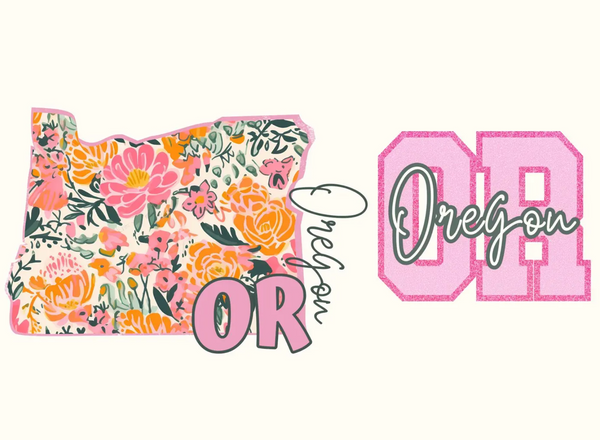 DTF Full Color TShirt Transfer - Floral State