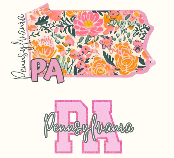DTF Full Color TShirt Transfer - Floral State