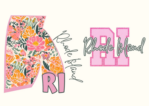 DTF Full Color TShirt Transfer - Floral State