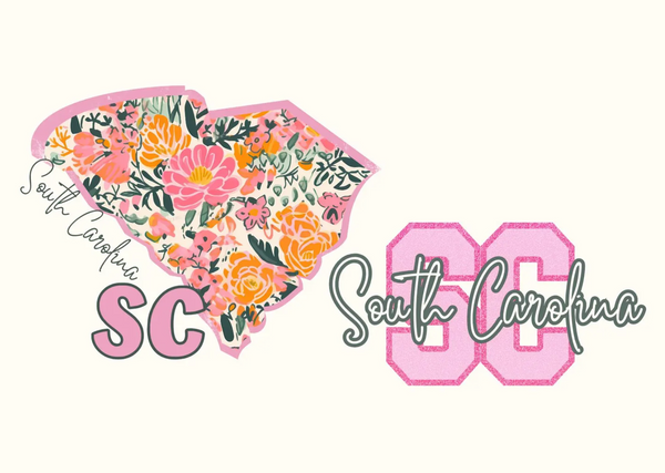 DTF Full Color TShirt Transfer - Floral State