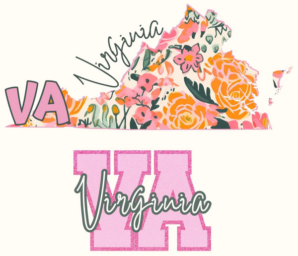 DTF Full Color TShirt Transfer - Floral State