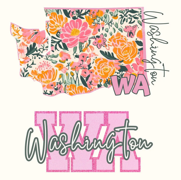 DTF Full Color TShirt Transfer - Floral State