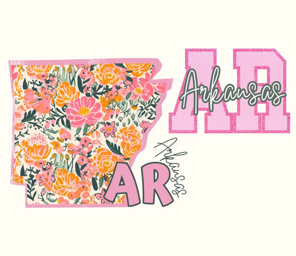 DTF Full Color TShirt Transfer - Floral State