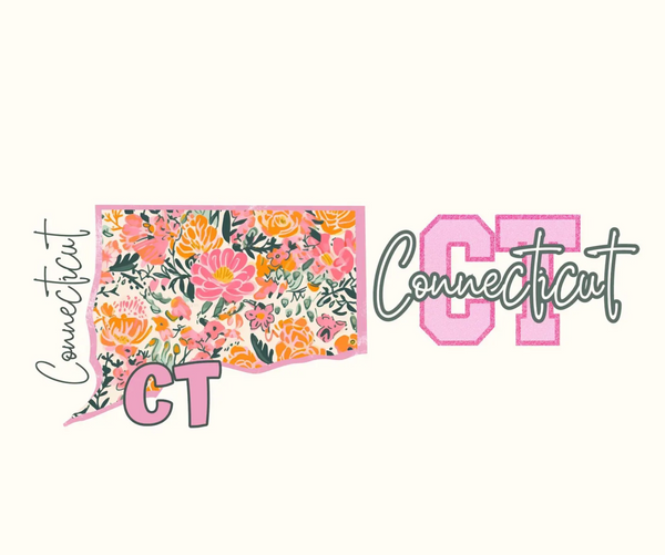 DTF Full Color TShirt Transfer - Floral State