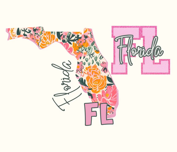 DTF Full Color TShirt Transfer - Floral State