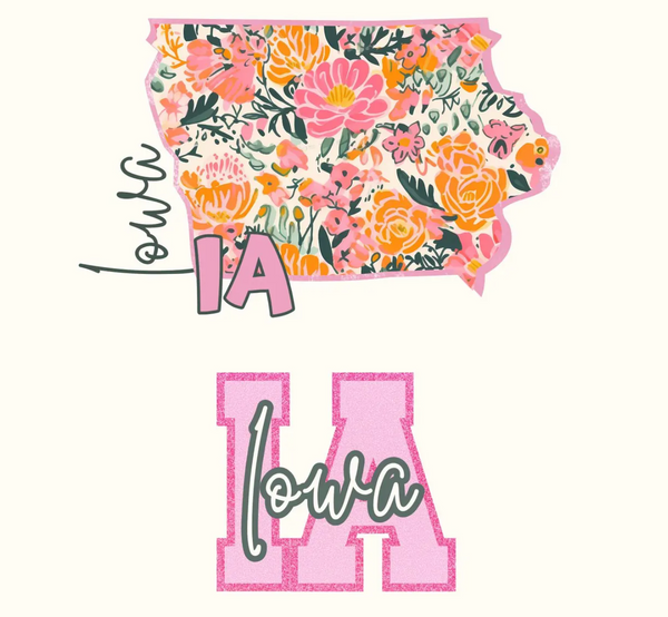 DTF Full Color TShirt Transfer - Floral State