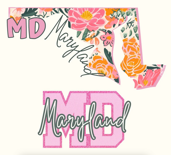 DTF Full Color TShirt Transfer - Floral State