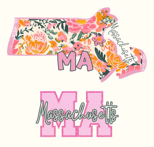 DTF Full Color TShirt Transfer - Floral State