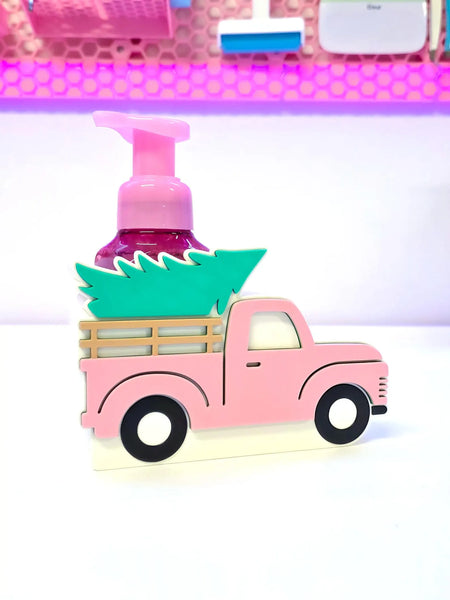 Soap Holder - Pink Truck (Fits BBW Foaming Soap)