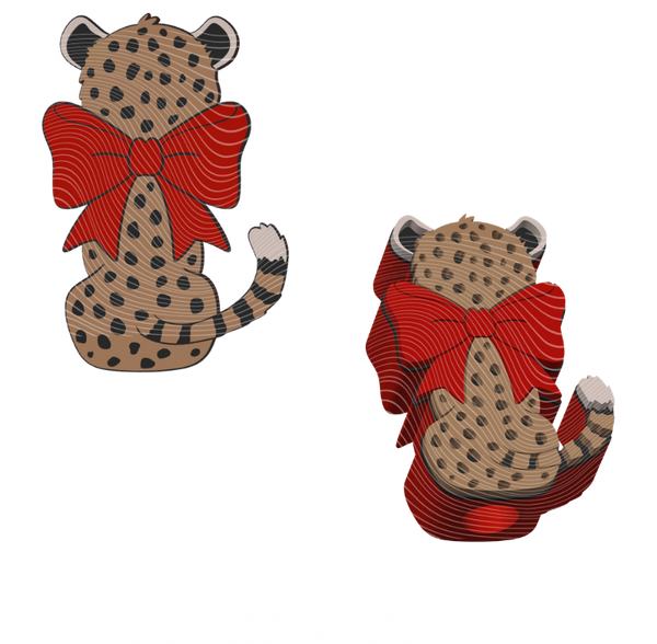 Straw Topper - Cheetah Bow (You Pick the Color!)