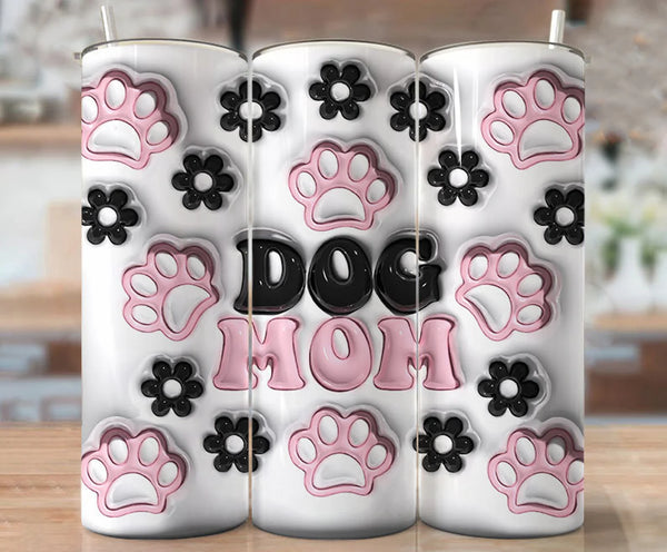Skinny Tumbler Sublimation Wrap - Dog Mom Inflated