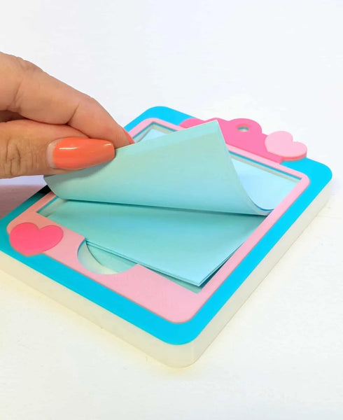 Sticky Note Holder - Chart with Hearts