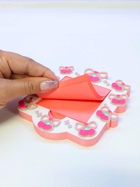Sticky Note Holder - Cherries