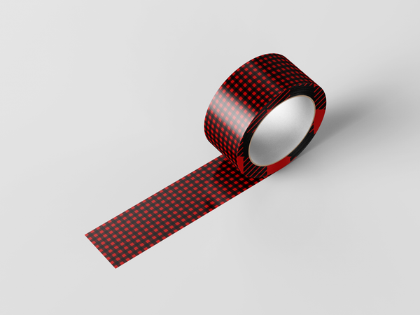 Black Buffalo Plaid Shipping Tape