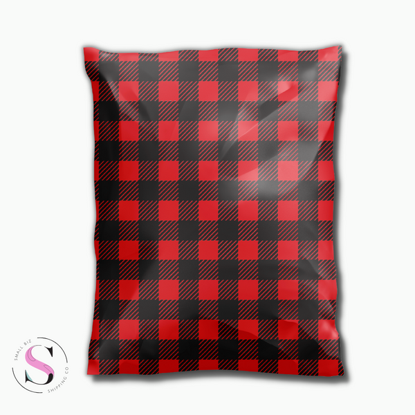 10x13" Poly Mailer - Red Buffalo Plaid