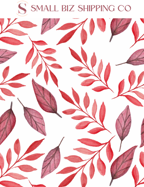 10x13" Poly Mailer - Red Leaves