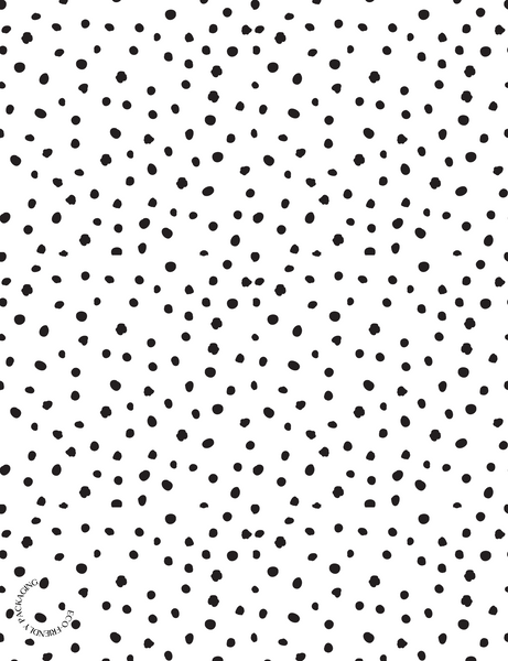 6x9" Poly Mailer - Black Polka Dot